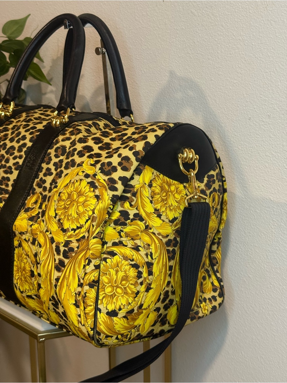 Gianni Versace Leopard & Baroque Print Weekender/Duffle Bag - Picture 2 of 13